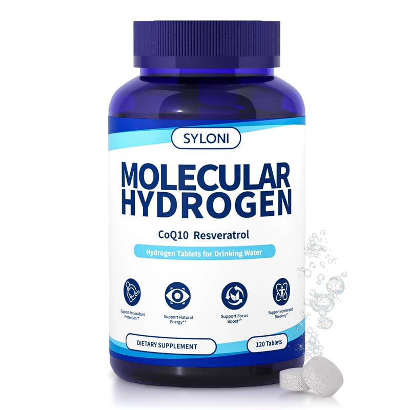 Syloni Hydrogen Water Tablets | 12 PPM H2 + Magnesium | Antioxidant, Energy & Cellular Health – 120 Servings