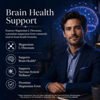 Magnesium L-Threonate Sleep Support Capsules, Brain Health & Calm Relaxation Supplement with L-Theanine, Vitamin B6 & Low-Dose Melatonin 1mg, 120 Vegan Capsules, 60 Servings