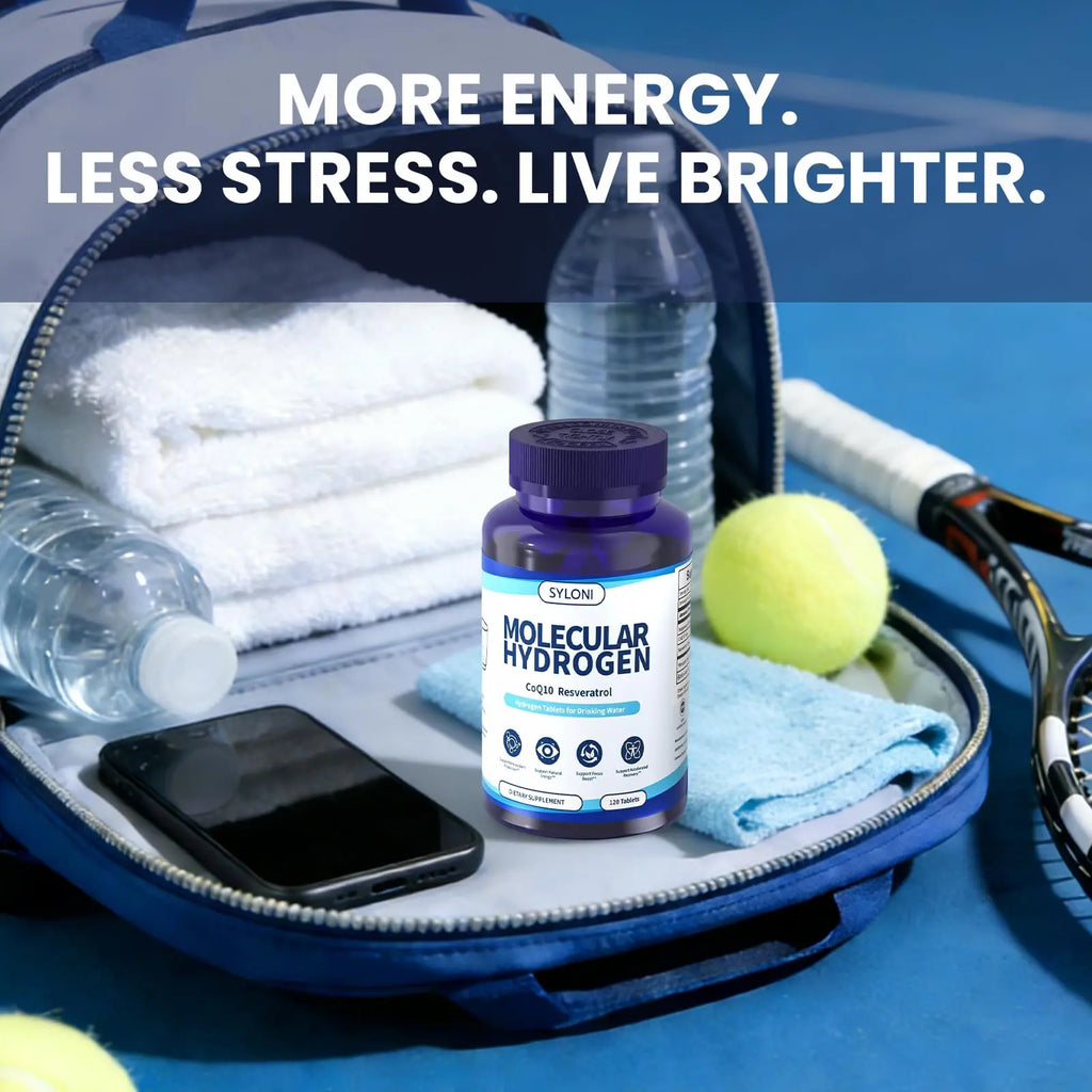Syloni Hydrogen Water Tablets | 12 PPM H2 + Magnesium | Antioxidant, Energy & Cellular Health – 120 Servings Syloni