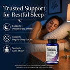 Magnesium L-Threonate Sleep Support Capsules, Brain Health & Calm Relaxation Supplement with L-Theanine, Vitamin B6 & Low-Dose Melatonin 1mg, 120 Vegan Capsules, 60 Servings