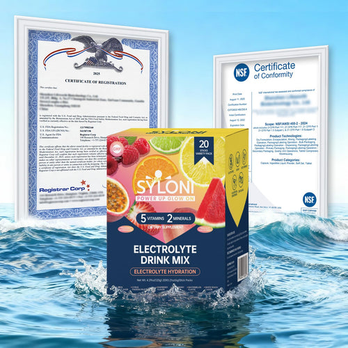 Syloni Electrolyte Powder Sticks | Sugar-Free Hydration Packets with 7 Vitamins & Electrolytes | Keto, Vegan, Gluten-Free | 6 Flavors