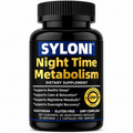 Syloni Night Time Metabolism dietary supplement bottle with 60 vegetarian capsules for sleep and overnight metabolic support